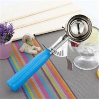 不锈钢冰淇淋勺 雪糕勺 冰激凌勺 挖球器 挖球勺打球器4/5/6cm 内径4厘米塑柄款(颜色随机)