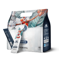 80条送杯勺咖啡速溶咖啡粉特浓学生提神咖啡条装批发40/80条640克 特卖40条*1袋