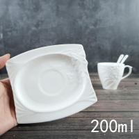 欧式陶瓷杯咖啡杯套装创意简约家用英式下午茶骨瓷茶杯茶壶送勺子 A-稻花 1杯无碟送1勺