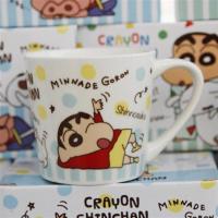 蜡笔小新动感超人卡通可爱杯子女生马克杯陶瓷杯带勺情侣杯咖啡杯 hello小新(送勺)