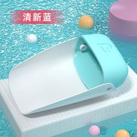 水龙头延伸器儿童宝宝洗手硅胶接延长器加长防溅头卡通神器导水槽 清新蓝