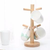 创意木质沥水杯架家用茶杯架玻璃杯挂马克杯收纳置物架厂家直销 原木杯架