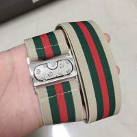 男女式有弹力裤带商务时尚皮带宽百搭牛仔裤百搭隐形松紧腰带韩版 米绿红3.5厘米宽可调长短