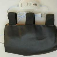 厂直销皮革电热护膝硅胶加热线耐温高安全电加热护腰护肩护膝 颜色随机 皮革面电护膝1个