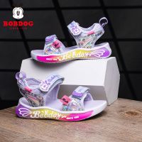 巴布豆女童凉鞋2021新款夏季防滑软底儿童鞋子韩版中大童公主鞋子 5168紫色 26 内长16CM