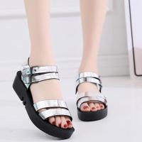 夏季小学生女凉鞋夏款上线鞋女童平底鞋小孩女大童软底鞋5-13岁 5602#银色(特价款) 36