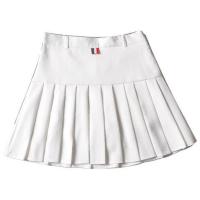 百褶裙 短裙女2021春夏新款学院风高腰黑色防走光韩版A字半身裙子 白色升级版-带安全裤 S