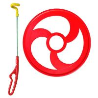 儿童滚铁环推铁环滚铁圈幼儿园小学生户外手推风火轮80后怀旧玩具 红 风火轮23厘米