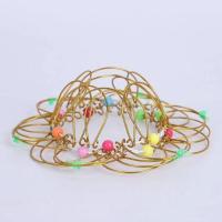 百变花篮三十六变软钢魔术铁环圈儿童怀旧玩具摆件36变铁艺掌中怪 直径10cm 金色