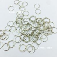 14MM不锈钢圈水晶灯八角珠吊环1/3连接圈DIY珠片串珠帘吊灯具配件 14MM 40克约200个
