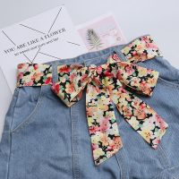 韩国丝稠腰带女装饰长条宽小清新雪纺布系带腰绳连衣裙子配饰丝巾 黄色