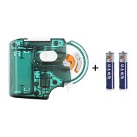 钓鱼全自动绑钩器电动子线帮钩绑勾邦钩手动绑鱼钩绑线多功能套装 短款透蓝+电池