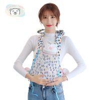 传统四抓绑带婴儿背带双肩多功能简单轻便四季通用交叉前抱后背 米白色五角星绑带