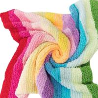 手工diy编织空调毯彩虹毯子材料包绒绒线毛线珊瑚绒宝宝婴儿盖被 110/122送工具送视频教程 柔软彩虹毯