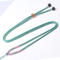 高档手工编织挂绳吊坠绳珠宝翡翠挂脖绳水晶玛瑙项链绳 秋香绿