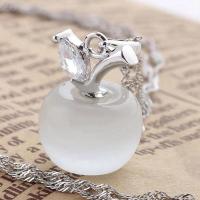 925项链女ins不掉色锁骨链小苹果项链吊坠小众冷淡女不掉色高级感 小苹果 103 白色 默认水波纹链