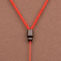 简约吊坠挂绳黑檀手工编织项链绳翡翠玉坠玉佩挂件绳挂坠绳子男女 黑檀木/固定款/红色