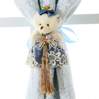 [单个售]可爱小熊窗帘扣窗帘绑带客厅卧室窗帘扣花窗帘夹窗帘绳 宝蓝单小熊