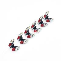 韩版学生女发夹发卡儿童抓夹成人头饰品宝宝发夹刘海顶夹小孩发夹 蝴蝶大红6支装 简装送盘发器