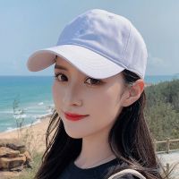 新款帽子女韩版棒球帽潮牌鸭舌帽ins休闲百搭时尚防晒遮阳太阳帽 纯色款-白色 均码可调节(55-58cm)