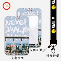 学生卡套饭卡校园卡校牌公交卡挂脖带挂绳bt21防弹少年团金泰亨 BV[01号图] 单卡套