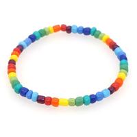 小众饰品波西米亚风彩虹玻璃米珠手工串珠同学闺蜜死党学生送礼物 彩虹手链