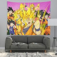 七龙珠孙悟空孙悟饭贝吉塔挂布背景布动漫周边宿舍装饰布置墙布 七龙珠1 小号98x68(不送灯)