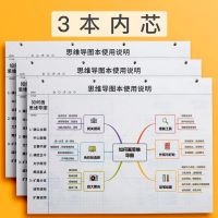 思维导图活页笔记本A4大号软面皮康奈尔本子大学生记事手绘网格本 3本内芯[配套] 无