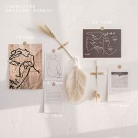 干花卡片墙贴ins背景墙饰北欧桌面布置小挂毯宿舍出租屋改造装饰 简洁艺术款