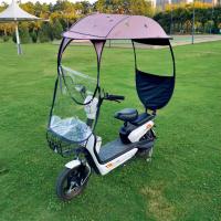 小型电动车雨棚蓬电动自行车防晒遮雨挡风罩电瓶车加厚车棚遮阳伞 车子:有后视镜 简易款[颜色涂层随机]适合晴天使用