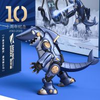 微笑鲨十周年纪念版小鲨鱼迷你小型强光手电筒钥匙扣随身便携