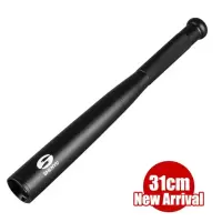 手电筒强光狼牙棒LED超亮 用品远射车载家用干电池 黑色 15W 31厘米含3节AA电池