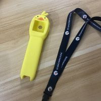 适用于阿尔法蛋词典笔保护套可爱软硅胶防水防摔有钢化膜挂绳 阿尔法Q3 小黄鸭(挂绳+2片高清)