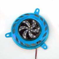 鬼火摩托车发动机风叶盖灯改装配件踏板车led七彩装饰灯爆闪灯泡 B款蓝色壳+螺丝