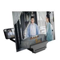 新款手机屏幕放大器高清14寸蓝光护眼超大投影追剧超清4K放大镜3d 支架蓝光版[骏马黑] HD超清版[官方标配]