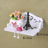 免打孔无痕钉电视机顶盒置物架壁挂简约现代欧式卧室客厅墙上隔板 小号祥云机顶盒送无痕挂钩