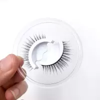 自粘假睫毛果冻自粘睫毛超粘温感假睫毛3D浓密自然仿真素颜卷翘短 无水晶盒