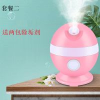 热喷果蔬蒸脸器面部加湿器美容仪器补水仪器 热喷蒸脸仪+2包除垢剂 三孔插头