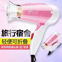 电吹风机学生宿舍家用迷你小型小功率静音负离子冷热风折叠 雅装粉 750+(送随机小赠品)