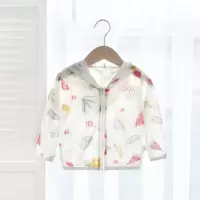 咔咔熊猫婴儿衣服防晒衣夏装皮肤衣12个月儿童3岁宝宝薄空调外套 水果满印 73