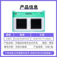 天鹅绒漫画睫多根技术 台式开花一取多根 嫁接睫毛自然超软水貂毛 J翘 8 0.03mm