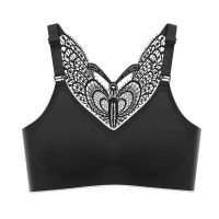 乳胶文胸美背舒适内衣女无钢圈聚拢抹胸薄款胸罩加肥加大码裹胸女 [黑色]单件 标准M码[81-95斤]