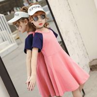 女童连衣裙夏装2021新款童装小女孩洋气短袖裙韩版儿童学生公主裙 粉红色 90 建议身高90cm左右