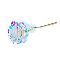 发光玫瑰花星空金箔花玫瑰花束母亲节开学季教师节情人节生日礼物 星空玫瑰花 裸花1支(不带灯)