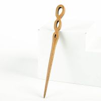 古典汉服手工木簪子中国风黑檀木发簪盘发发饰复古步摇盘头饰品 大小椭圆-绿檀