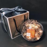 香水带礼盒送女朋友闺蜜同学妈妈生日礼物精美创意礼物情人节礼物 优雅灰直径14厘米香水黑鸭片 彩色羽毛套餐(送小夜灯贺卡毛