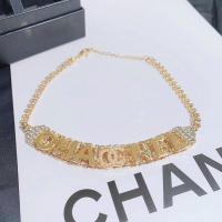 壹花饰品 时尚新款双G水钻柳钉gg皮项圈水钻颈链手链潮流锁骨链 小香锁骨链(防掉色)