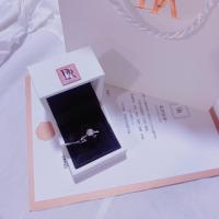 DR1克拉仿真莫桑石戒指女情侣戒指结婚道具戒指钻戒女友生日礼物 [无包装] 六爪戒指[开口]