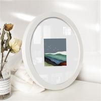 简约现代圆形相框6寸10寸12寸7寸16挂墙476050cm中式装裱画框创意 白色 [不含画芯] 6寸(可放直径15.2