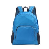 新款韩版多功能旅行背包户外登山包收纳包简约轻便可折叠双肩包[12月10日发完] 蓝色 普通折叠双肩包